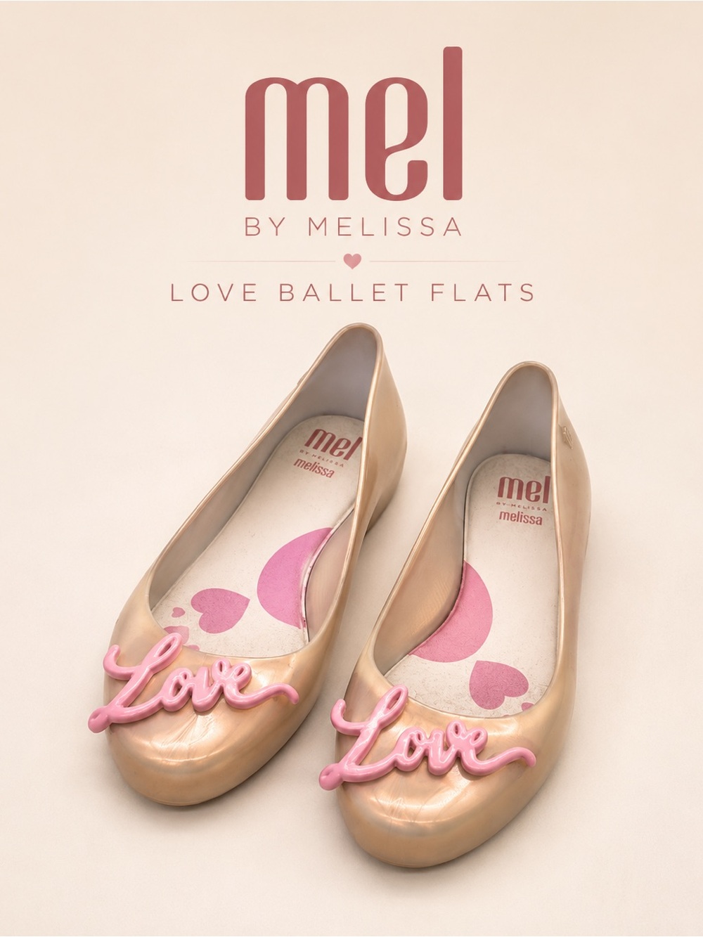 Mel by Melissa Sweet Love V Jelly Ballet Flats